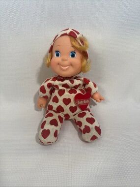 Hasbro Baby Ruth Plush Doll in Red and Cream Heart Outfit